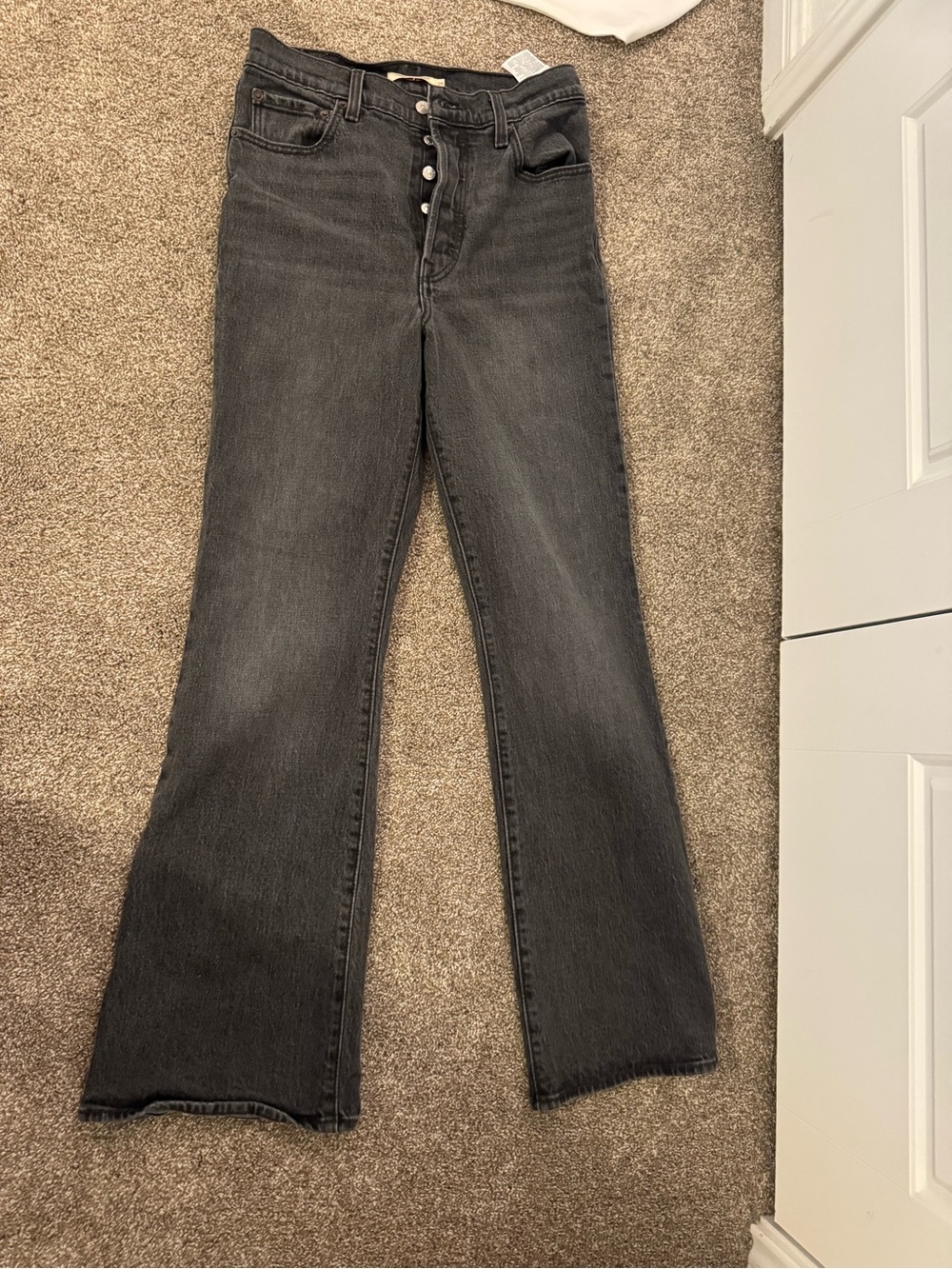 Levi's Women's Charcoal Gray Bootcut Button-Fly Jeans